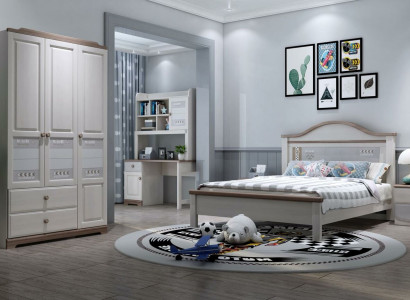 Schlafzimmer Jugend Kinder Zimmer Set Modern Schrank Nachttisch Tisch Neu 5tlg.